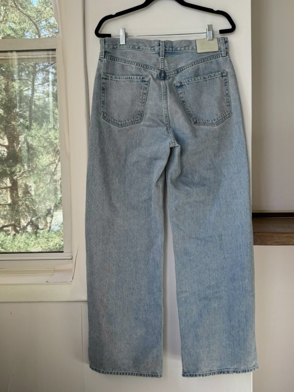 Citizens of Humanity Ayla Baggy Cuffed Crop Wide Leg Jeans Gemini Light Blue 28 - Picture 11 of 14